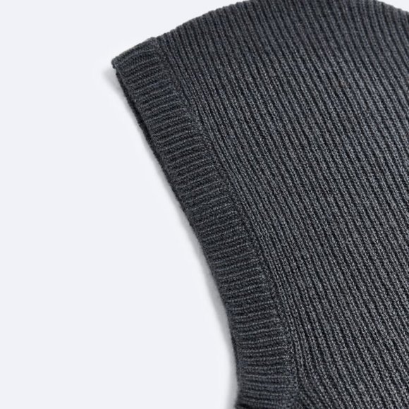 NWT 90% WOOL 10% CASHMERE GRAY UNISEX BALACLAVA - Picture 2 of 7